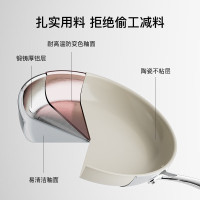 红厨Redchef 宝石系列24cm煎锅外灰内咖RJA24BS24-HC