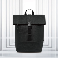 新秀丽(samsonite) 双肩包黑色TR1*09030 都市通勤大容量双肩包休闲翻盖设计商务旅行通勤包书包