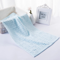 洁丽雅(grace) 纯棉面巾 企业定制 蓝色70g69*33cm 单条装*1包 成人全面洗脸巾