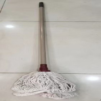 中锐智采 蓝帕 庄太太 老式棉线拖把商用地拖不锈钢杆干湿两用墩布[棉纱线拖把110cm]ZTT2089