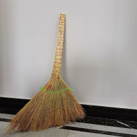中锐智采 蓝帕 铁扫把 环卫扫帚植物笤帚金丝草车间老式清洁扫帚 10把装