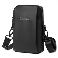 易麦印 sk001 男士长竖款斜挎包 黑色