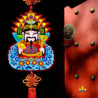 福人福地(FURENFUDI) 烫金财神挂件-财神驾到(盒装)22*85