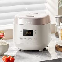 美的(Midea)MB-RC201S 0涂层2L不锈钢内胆1-2人电饭煲电饭锅 家用智能多功能微压无涂层电饭煲