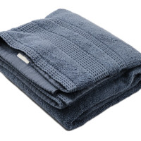 鲸轩 M711 70*140cm 400g 璀璨星空 精梳棉超柔缎档特大毛巾(计价单位:条)蓝色