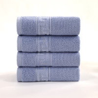 鲸轩 M808 34*72cm 100g 水木年华长绒棉毛巾(计价单位:条)蓝色