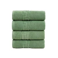 鲸轩 M809 34*74cm 100g 水木年华长新疆绒棉 毛巾 (计价单位:条) 绿色