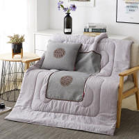 芳恩(faunen) FN-R7002 苏绣竹麻抱枕被 灰色