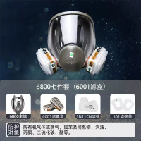 3M 6800防毒面具 七件套 配6001CN