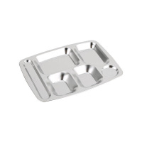 康巴赫 304不锈钢快餐盘加厚饭盘 08厚 304大六格 套装