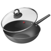 三禾(SANHO )LC32S1(天穹黑) 0涂层微纳不粘炒锅 32cm