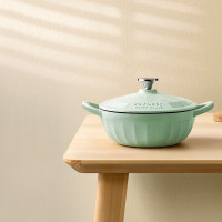 北鼎(BUYDEEM) CP552 炖烧锅 内黑珐琅24cm浅杉绿