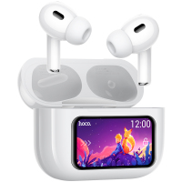 浩酷(HOCO)真无线ANC降噪触屏蓝牙耳机超长续航无线耳机运动跑步单双耳音乐EW72 白色