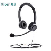 北恩(HION) FOR900D+B6.4头戴式双耳话务耳机/客服中心/在线教育培训/企业办公耳机/降噪坐席双耳耳麦-单