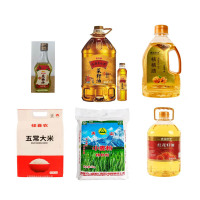 金龙鱼小榨菜籽油5L+400ML+花椒油245ml+满城阳光红花油5L+核桃油1.5L+桂喜农大米5kg+天山面粉5k