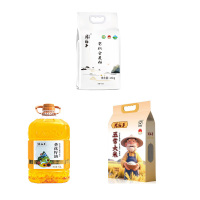 腰站子5L葵花籽油 +腰站子五常大米5kg+腰站子 2.5kg有机全麦面粉