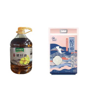 绿洲果实 浓香小榨菜籽油 5L +元气王原粮稻花香2号 10KG
