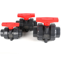 中锐智采 奥鲸 奥鲸 UPVC双由令球阀水管双活接开关由任令油拧阀门闸阀塑料胶粘 20mm(DN15)--深灰色