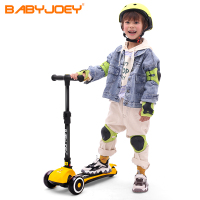 Babyjoey 儿童滑板车可折叠夜光轮1-3-6岁 踏板12岁小孩单脚滑滑车2宽轮溜溜车DT818-B 单层