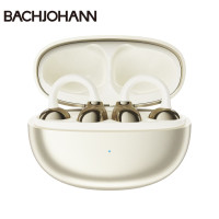 巴赫约翰 B5 耳夹式无线蓝牙耳机双耳不入耳式高音质重低音适用于华为苹果平板等蓝牙通用 白色