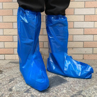 中锐智采 一次性鞋套 蓝色长筒橡筋款50只