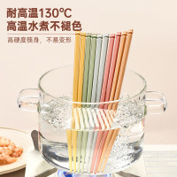 康巴赫 吉兔 五色分食合金筷(5双装)