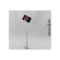 不锈钢水牌仓库标示牌直角银色立柱A4框+1.3米+1.2公斤大圆底