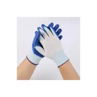 蝶蔻(DIEKOU)手套劳保丁腈加厚耐磨防滑浸胶挂胶手套工地搬运钢筋工 涂胶尼龙汽修建筑工厂均码23cm*12付