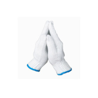 蝶蔻(DIEKOU)劳保白尼龙线手套工地劳动施工防滑加厚耐磨手套MG600克尼龙手套12双装