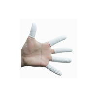 蝶蔻(DIEKOU)一次性指套 劳保指套 防滑指套 无尘无粉无卤乳胶指套 白色 M号(500g/1包)