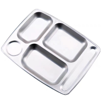 艾博菲(iBF) 不锈钢餐盘 304不锈钢 三格