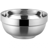 艾博菲(iBF) 304不锈钢碗 双层加厚隔热汤碗饭碗 11.5cm