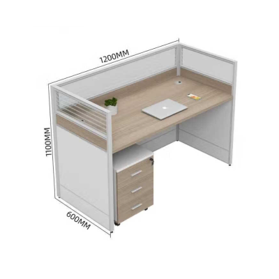 黎明家隔断办公桌 单人一字型 1200mm*600mm*1100mm 4人工位