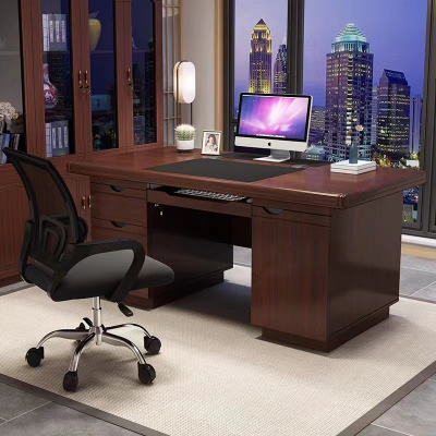 黎明家 办公桌 1.6米办公桌 胡桃色