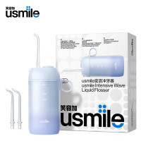 usmile 笑容加密浪冲牙器洗牙器水牙线洁牙器洁牙机C1 冰蓝 个