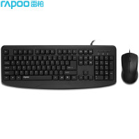雷柏(Rapoo) NX1720 键鼠套装 有线键鼠套装 办公键鼠套装 黑色