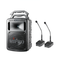 咪宝(MIPRO)MA-708无线户外音响蓝牙便携式移动拉杆音箱大功率扩音器双鹅颈话筒