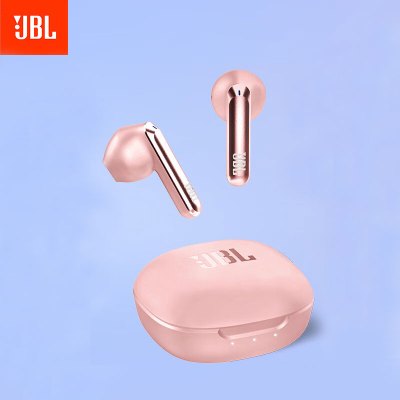 JBL T280TWS X2 DJ音响设备耳机 音乐耳机 通话降噪运动防汗 带麦耳机 樱花粉