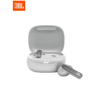 JBL LIVE PRO 2无线蓝牙降噪耳机 智能耳麦防水防汗支持无线充电 DJ音响设备耳机 银色
