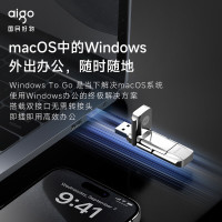 爱国者(aigo)双接口高速固态U盘Type-C USB3.2 U393-1TB 银色 个 计量单位:个