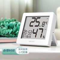 得力(deli)8813 LCD电子温湿度计带闹钟功能电子温湿度计白色(单位:只)