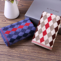 金号G1745 独立包装60*30cm 全棉提花耐脏格子面巾 颜色随机