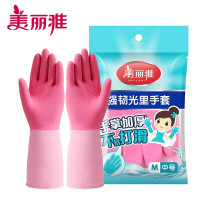 塑胶短手套中号家务卫生打扫洗衣清洁厨房洗碗护手胶皮手套颜色随机新老包装随机