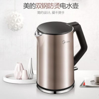 美的双钢防烫电热水壶HJ1510a 双钢防烫无缝内胆1.5L