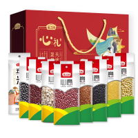 燕之坊心礼粗粮礼盒4.205kg黑米红小豆黄小米五谷米大黄豆组合装
