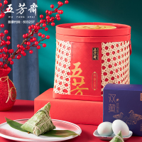 五芳斋竹锦五芳礼篮1500g爆料板栗豆沙粽咸鸭蛋定胜糕组合装端午礼盒