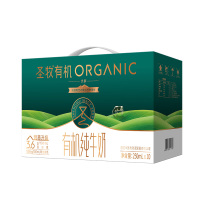 圣牧有机纯牛奶250ml*10 3.8g优质蛋白盒装新老包装随机发货1盒
