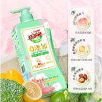 好爸爸果蔬餐具净雪樱白茶1kg洗洁精除味去油不伤手1瓶