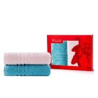 金号柔汐系列纯棉毛巾双条彩盒装AZ1866-3 2条