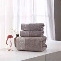 恒源祥HYX053MJ刺绣链花毛浴巾三件套毛巾33*74cm*2 浴巾70x140cm 1套